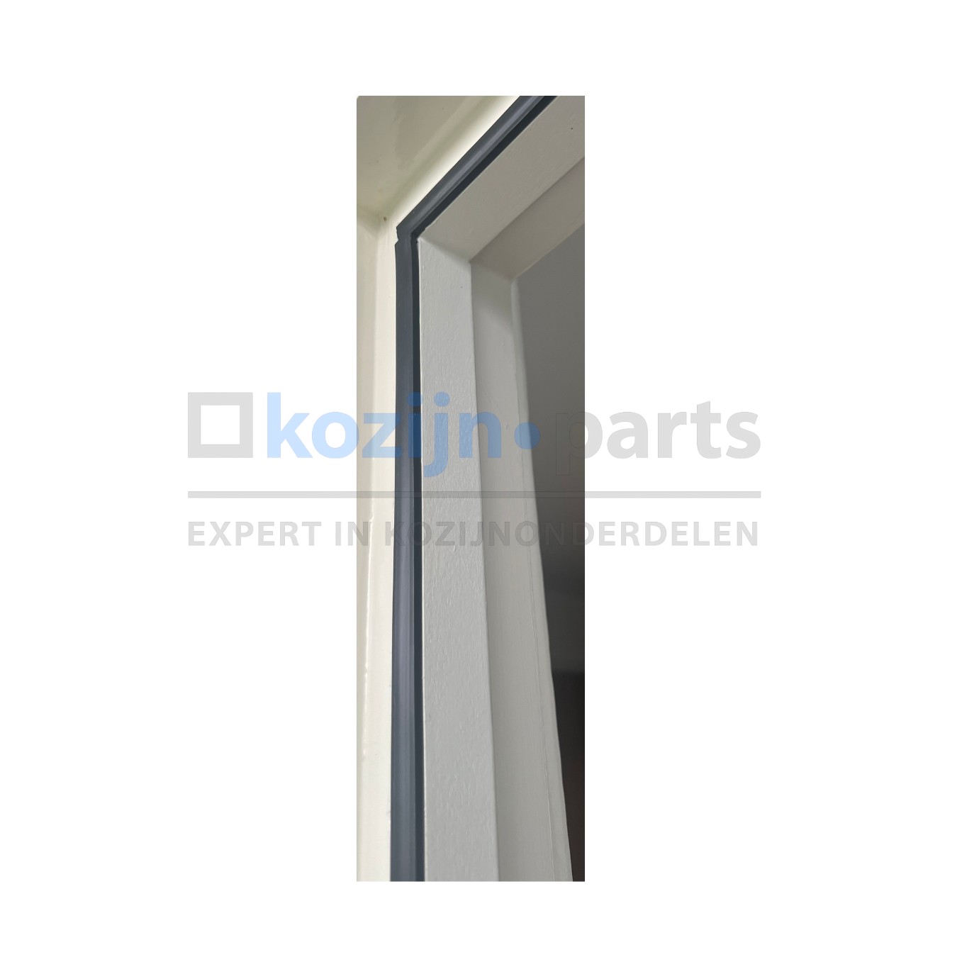 Tochtprofiel hardhout wit 3000mm met afdichtingsrubber