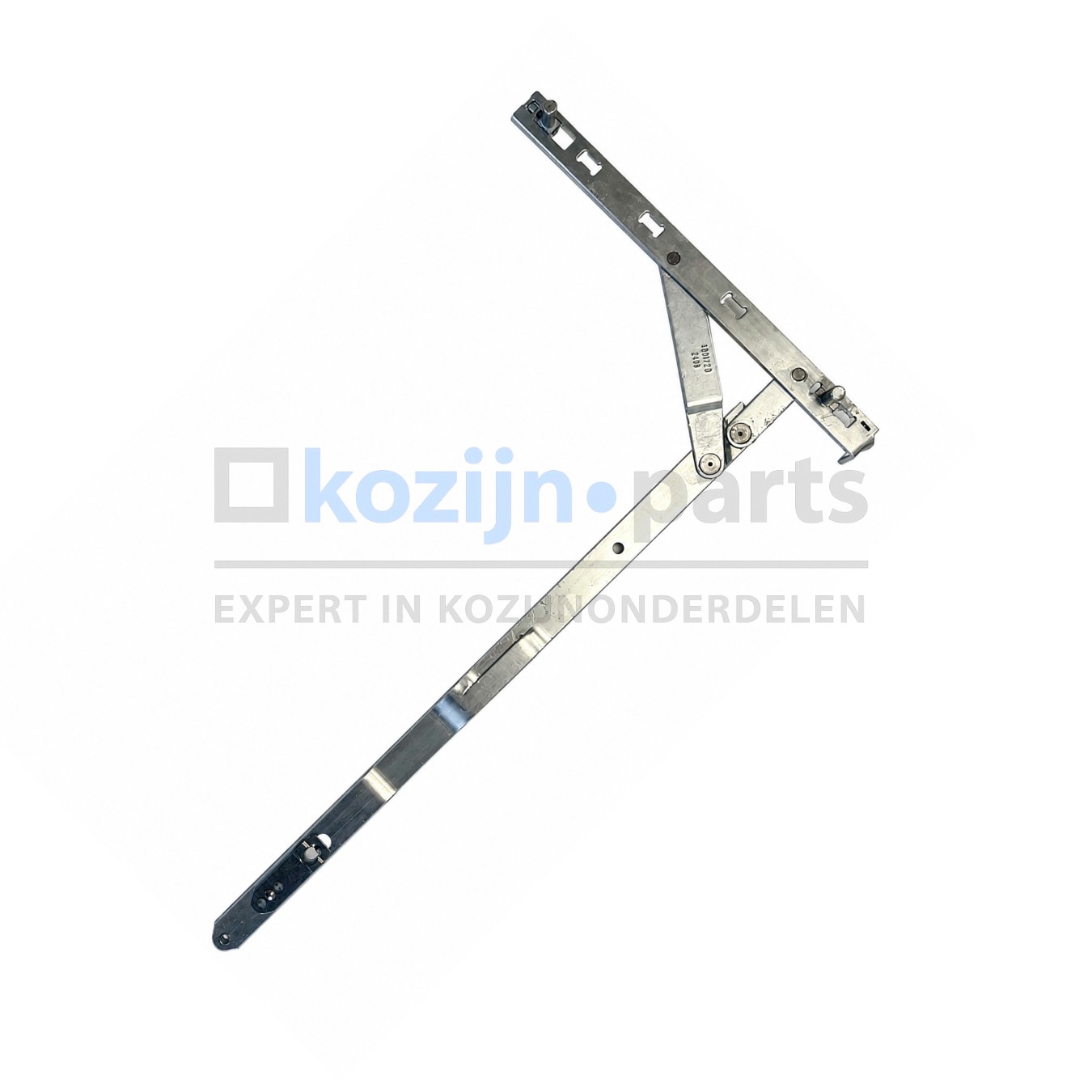 ROTO NT Royal verdekte schaararm 450 DIN rechts F20 voor houten draai-kiepramen en deuren met beslagbreedte 801-1400 mm.