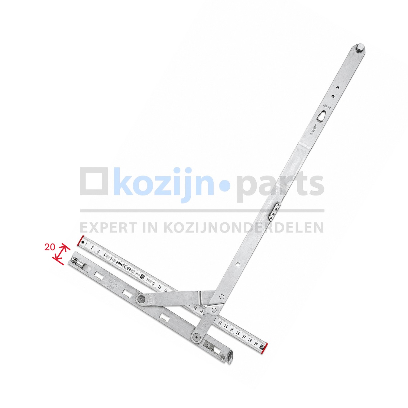 ROTO NT Royal verdekte schaararm 450, DIN R/F20/FFB 801-1400