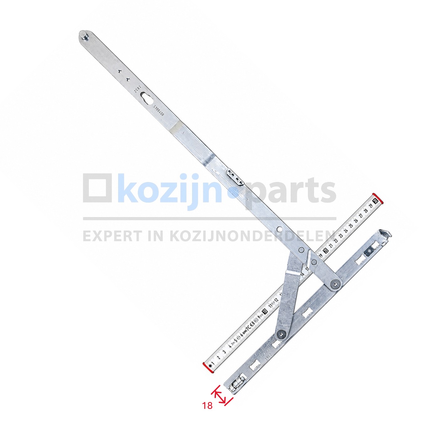 ROTO NT Royal verdekte schaararm 450, DIN R/F18/FFB 801-1400