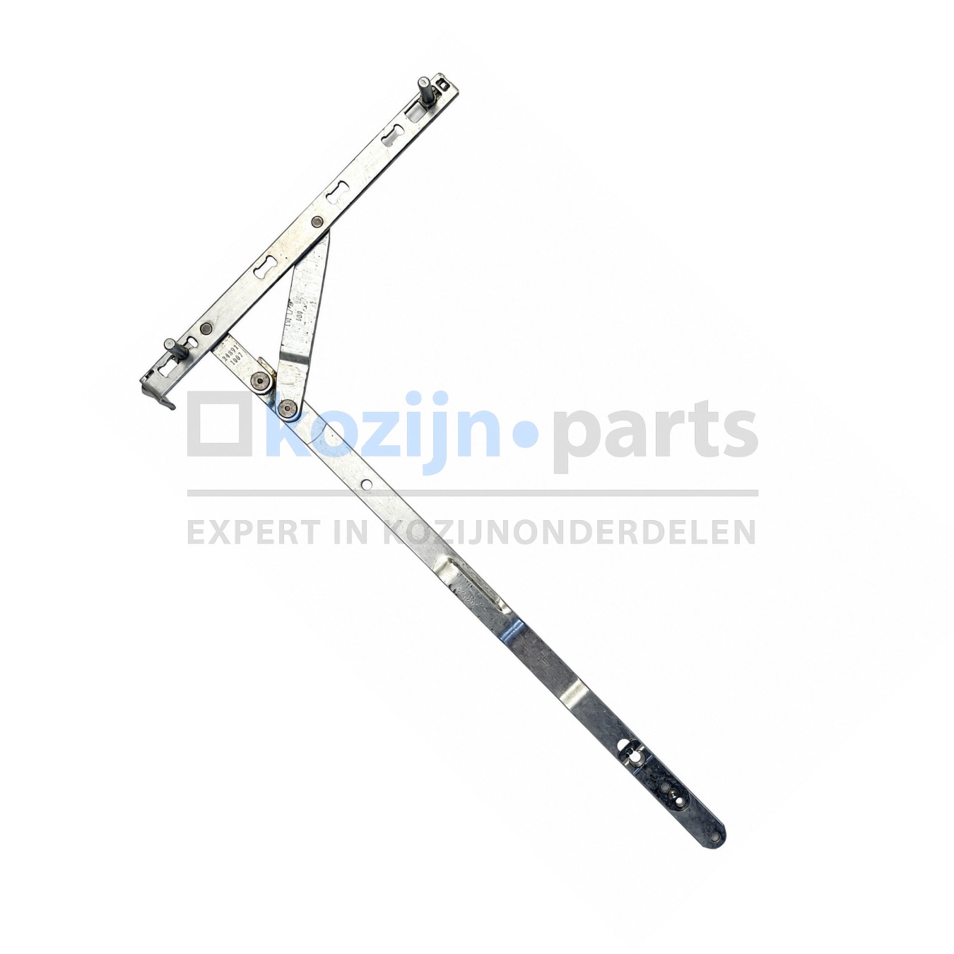 ROTO NT Royal verdekte schaararm 450 DIN links F18 voor houten draai-kiepramen en deuren met beslagbreedte 801-1400 mm.