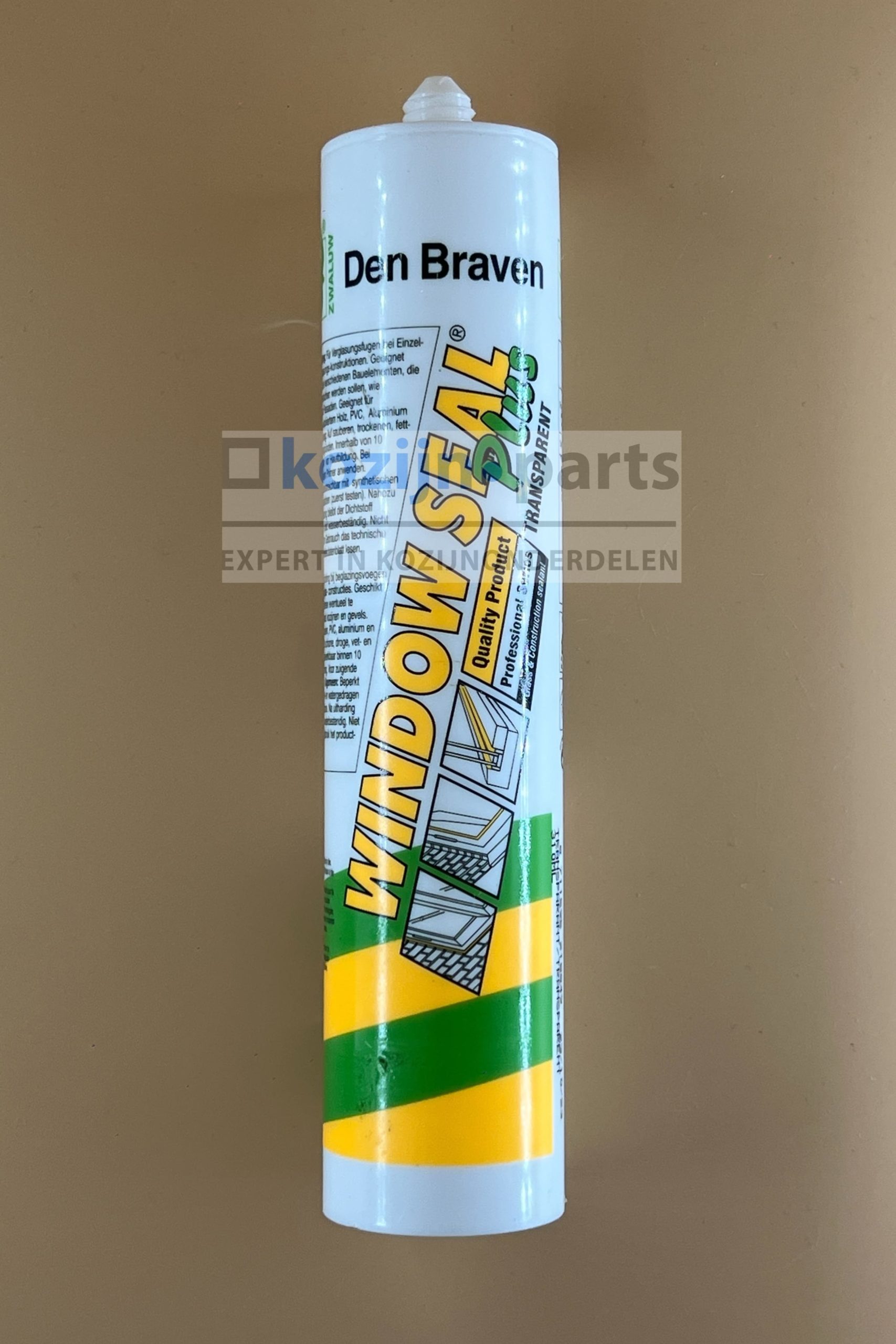 DEN BRAVEN Window Seal Plus beglazingskit transparant 310ml
