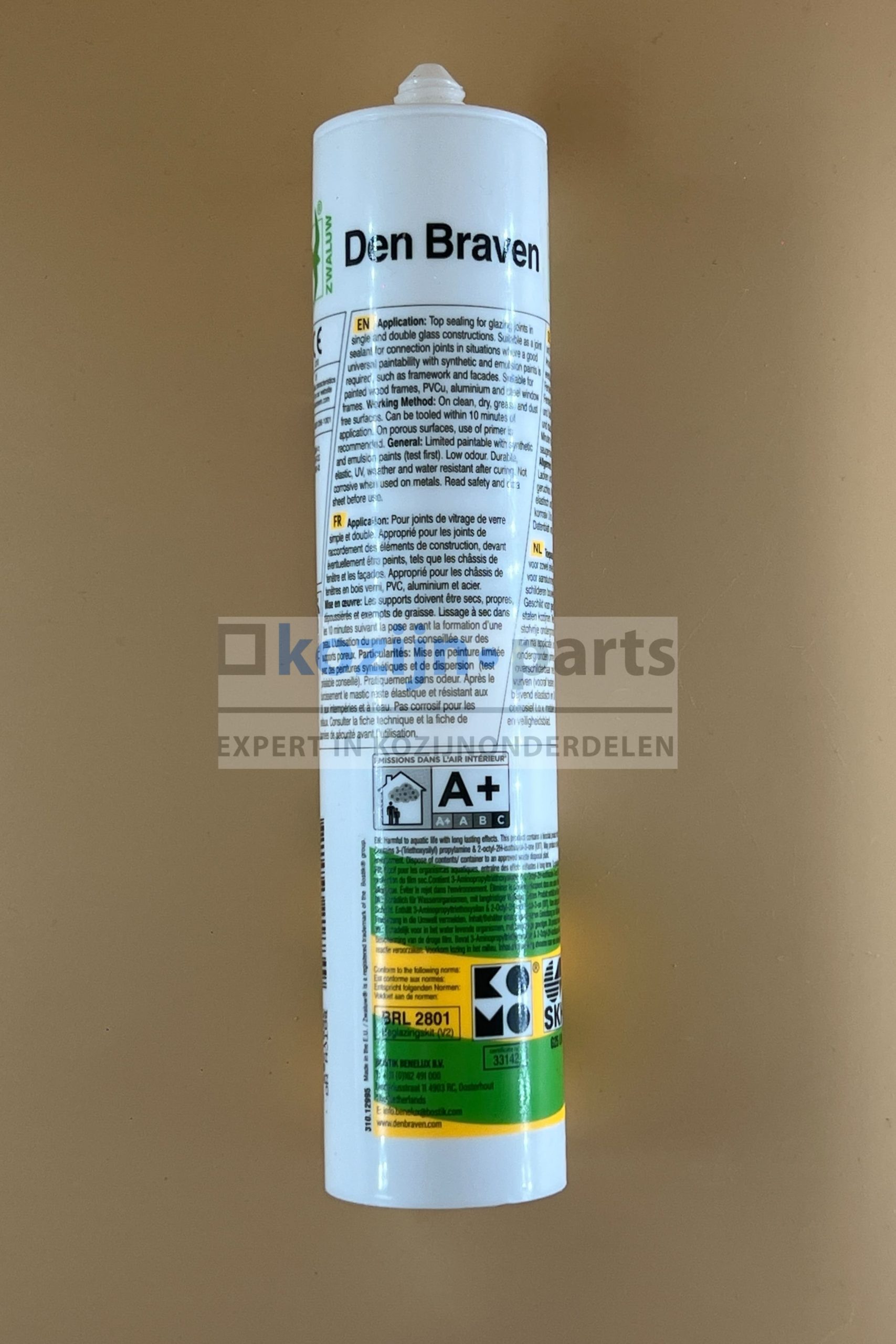 DEN BRAVEN Window Seal Plus beglazingskit transparant 310ml