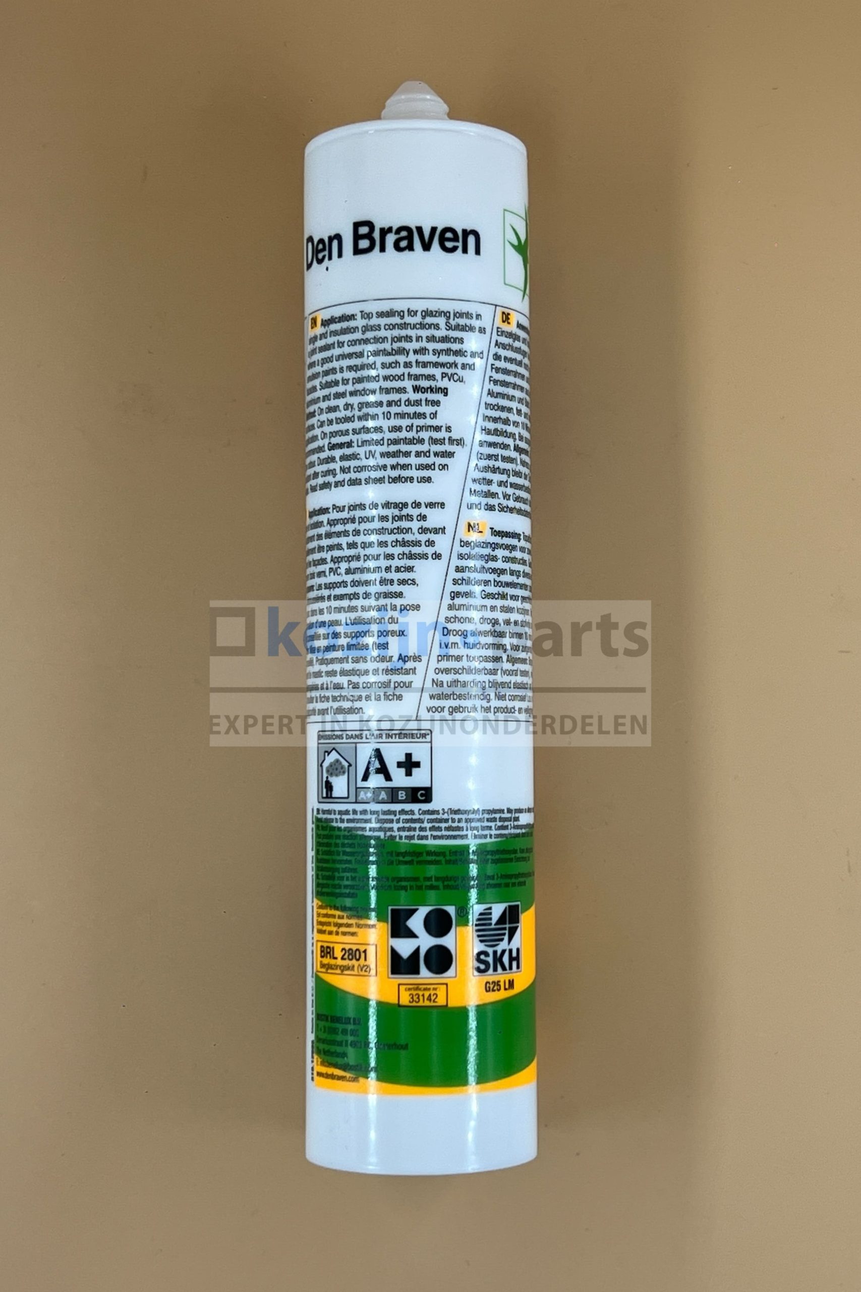 DEN BRAVEN Window Seal Plus beglazingskit créme 310ml