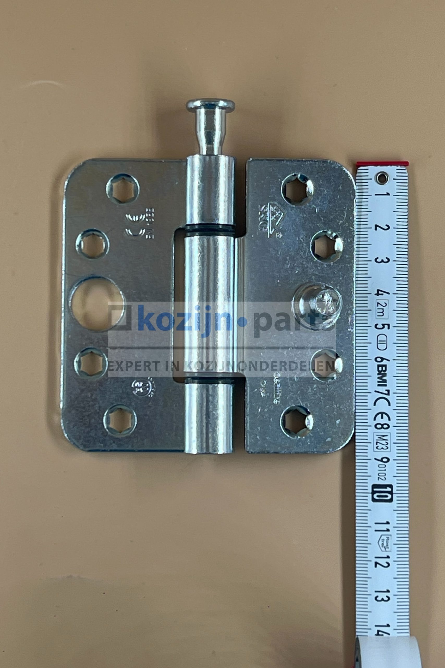 BSW glijlagerscharnier 89x89x3mm gegalv. afgerond SKG