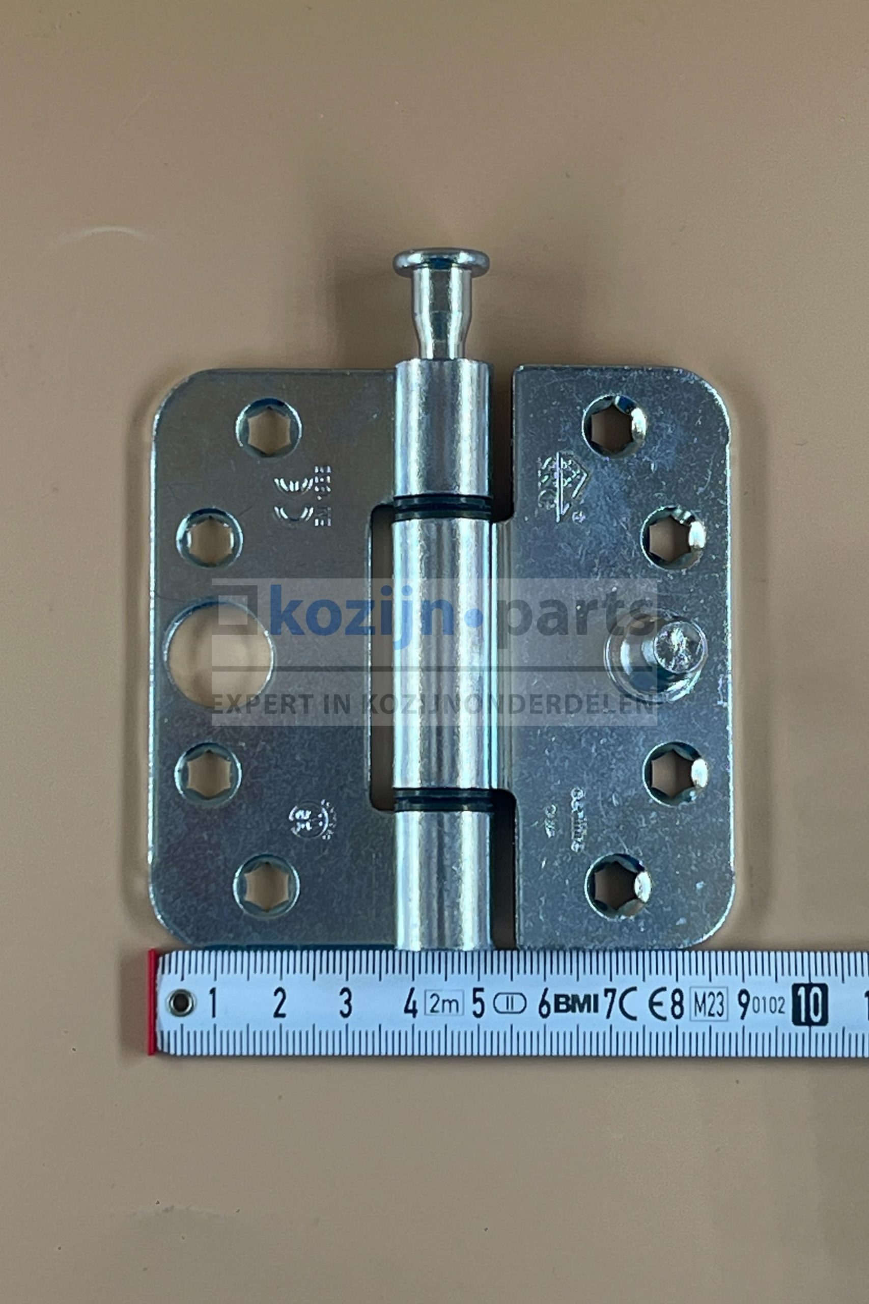 BSW glijlagerscharnier 89x89x3mm gegalv. afgerond SKG