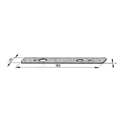 DORMA 8064 RVS afdekplaat voor bovenspeun 8062