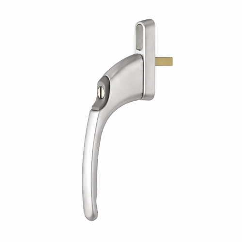 WINLOCK raamkruk recht afsluitbaar F1 zilver met stift 7x40 mm voor houten en kunststof raam.