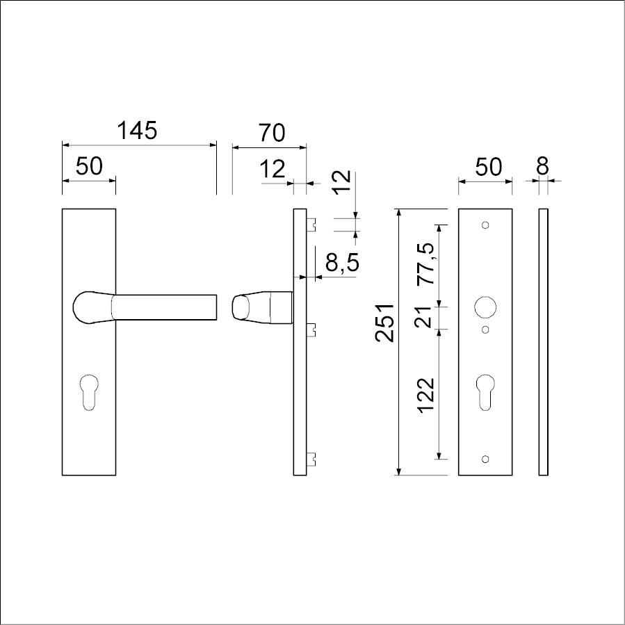AMI 379 rechthoekige breedschilden PC92-kruk/kruk-F1-SKG