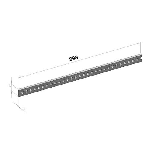 Siegenia platte verbindingsstang 898mm voor koppelen van loopwagens