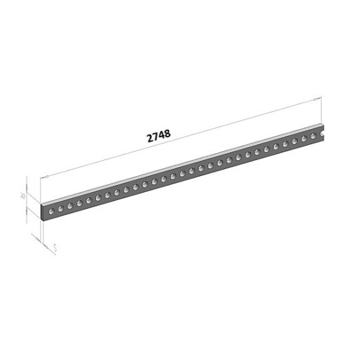 Siegenia platte verbindingsstang 2748mm voor koppelen van loopwagens