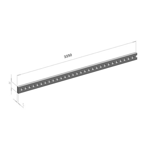 SI HS platte verbindingsstang 3350mm voor hef schuifdeur beslag