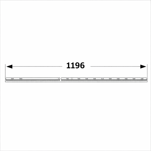 MACO platte verbindingsstang 1196mm voor hefschuifbeslag