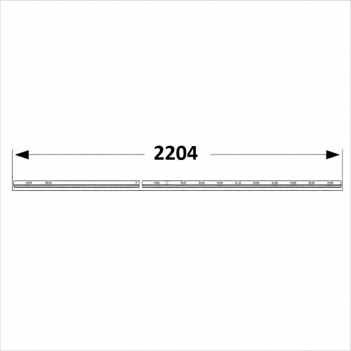 MACO platte verbindingsstang 2204mm voor koppelen van loopwagens