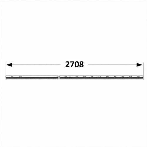 MACO platte verbindingsstang 2708mm voor koppelen van loopwagens