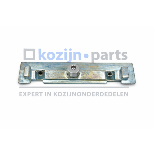 Notter AL2000 kiep-sluitplaat met verstelbare rolnok voor aluminium kozijnen met kozijngroef 14-18 mm.