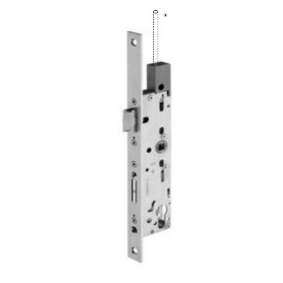 Jansen dag en nachtslot stalen deur espagnolet aansluiting M6 RVS voorplaat 320mm