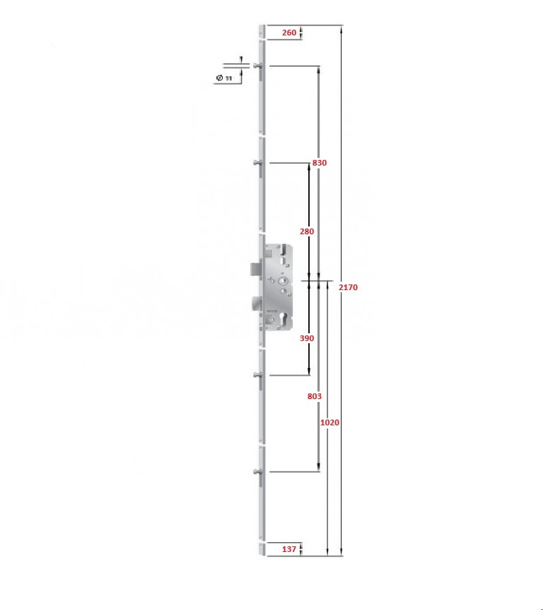 KFV AS4100 meerpuntssluiting kruk 35-92-U24-6 – 4x pad. nok