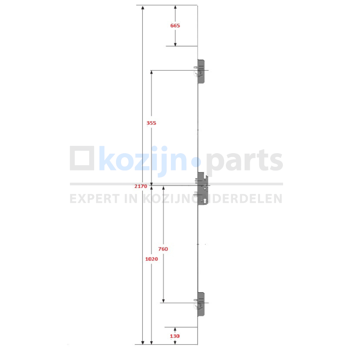 KFV BS2600 B296 meerpuntssluiting CIL 45-92-F16 – pen/haak