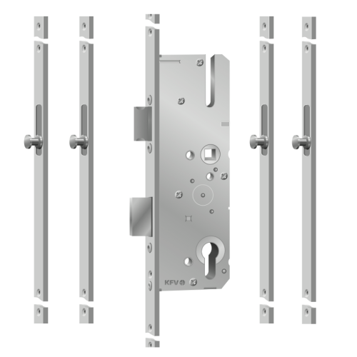 KFV AS4100 meerpuntssluiting 2170mm DM35 PC92 kunststof deur paddenstoelnok sluitingen