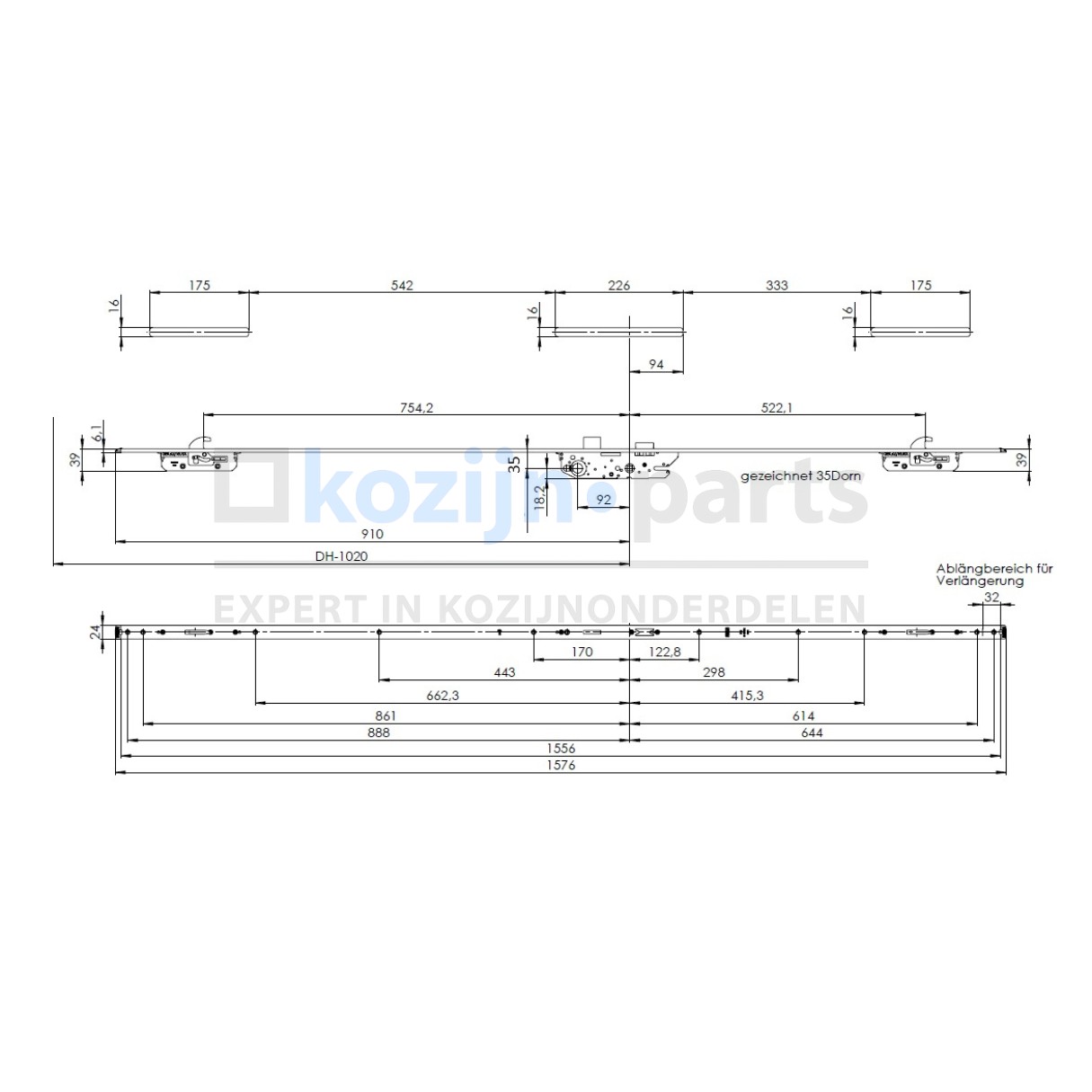 FUHR 855GL meerpuntssluiting CIL 35-92-8-U24-haak-L1576