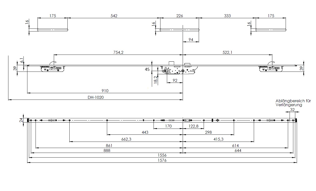 FUHR 855GL meerpuntssluiting CIL 45-92-8-U24-haak-L1576