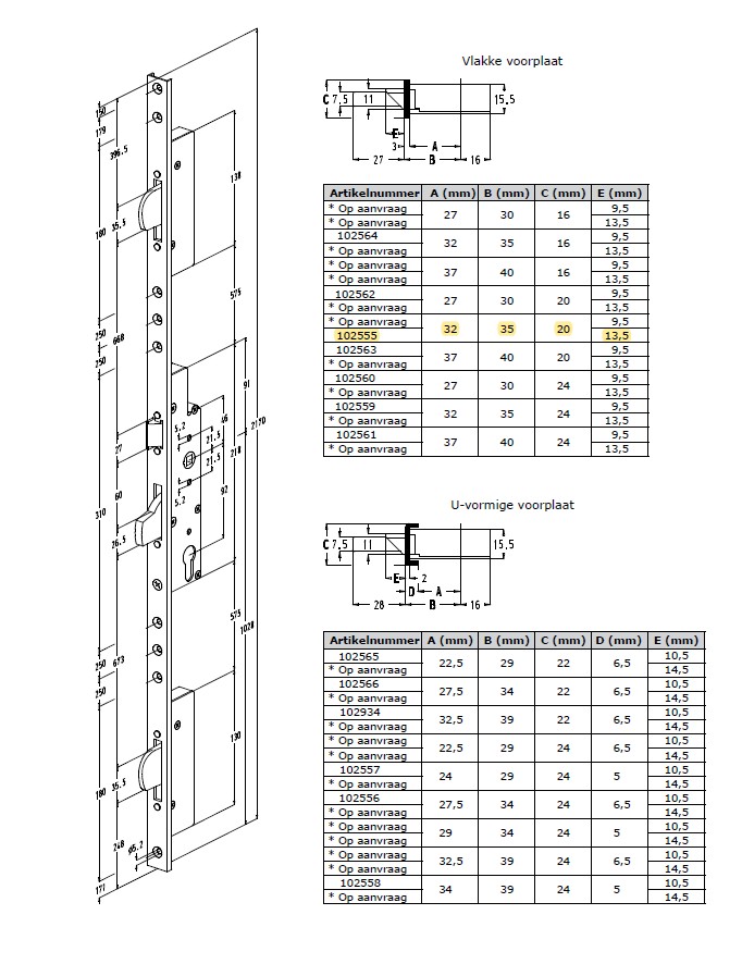 SOBINCO meerpuntssluiting CIL 35-92-F20 - zwenkschoot -13.5