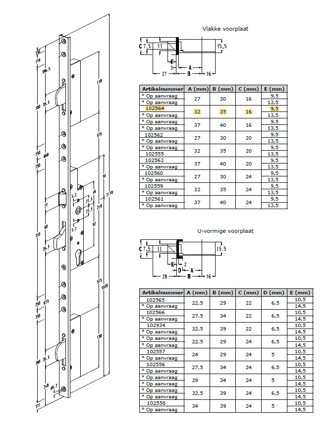 SOBINCO meerpuntssluiting CIL 35-92-F16 - zwenkschoot -9.5