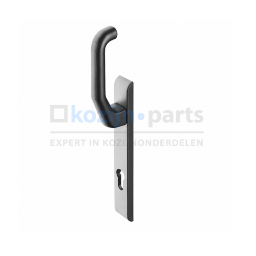 Sobinco 824 buitenschild met kruk PC92 zilver voor aluminium schuifpui met Pentalock slot
