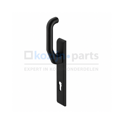 Sobinco 824 buitenschild vaste kruk PC92 zwart RAL 9005 voor aluminium schuifpui met Pentalock slot