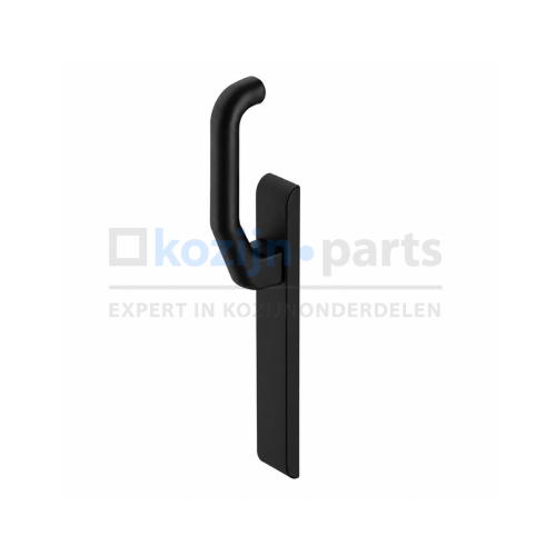 Sobinco 824 blind buitenschild met vaste kruk zwart RAL 9005 zonder cilindersparing voor aluminium schuifpui