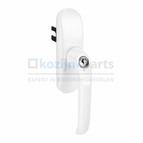 Sobinco 662 afsluitbare draai kiep raamkruk wit RAL9010 met sleutel aluminium raam deur