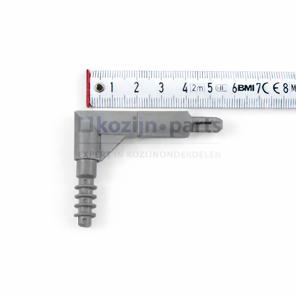 RENSON bocht 40mm grijs voor stangbediening