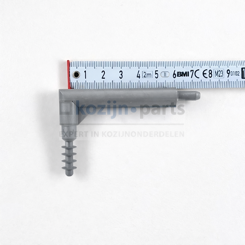 RENSON bocht 60mm grijs voor stangbediening