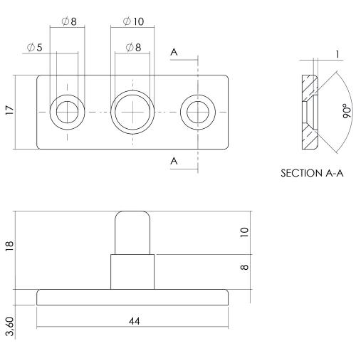 INTERSTEEL stelpen chroom mat