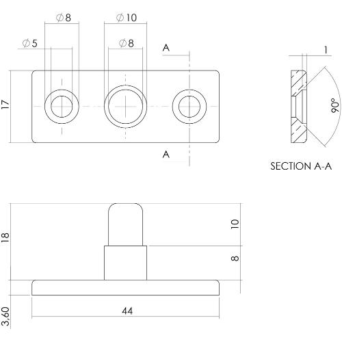 INTERSTEEL stelpen nikkel mat