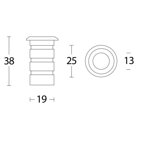INTERSTEEL RVS sluitpot voor kantschuiven