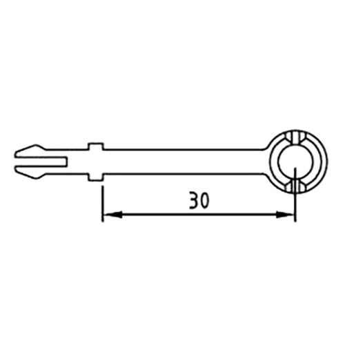 DUCO losse hendel 30mm creme
