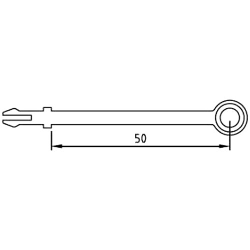 DUCO losse hendel 50mm creme