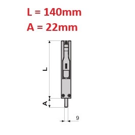 FAPIM Titan kantschuif 140×24.5mm wit