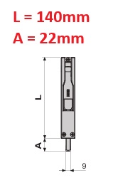 FAPIM Titan kantschuif 140×24.5mm wit