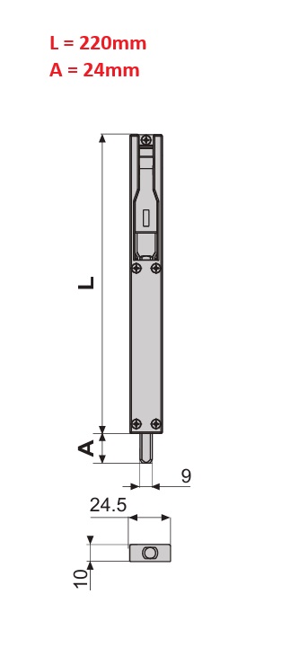 FAPIM Titan kantschuif 220×24.5mm EV1