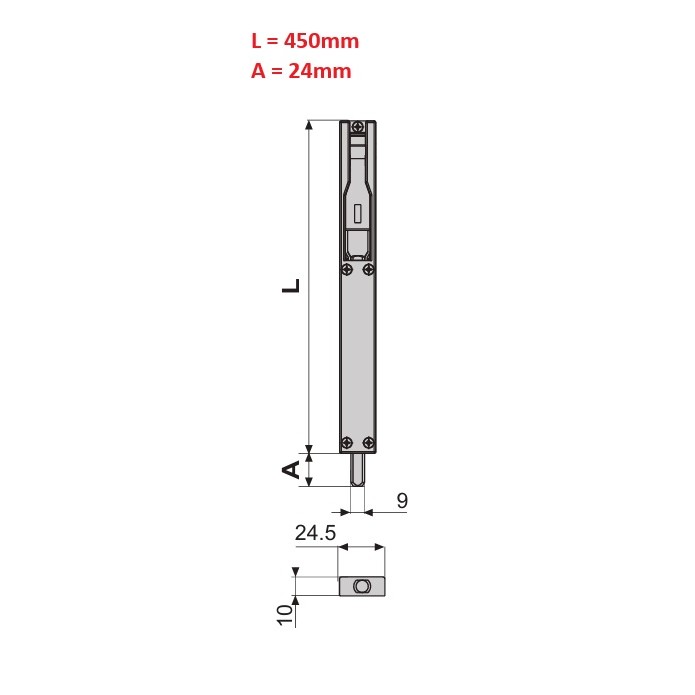 FAPIM Titan kantschuif 450×24.5mm EV1