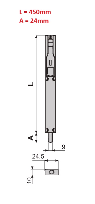 FAPIM Titan kantschuif 450×24.5mm EV1